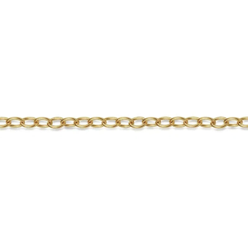 14K Y Gold 7" 4mm Link Bracelet - Walter Bauman Jewelers