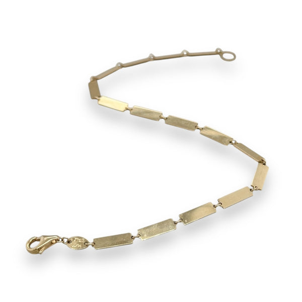 14K Y Gold 7" Bar Bracelet - Walter Bauman Jewelers