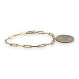 14K Y Gold 7" Paperclip Link Bracelet 2.9 - Walter Bauman Jewelers