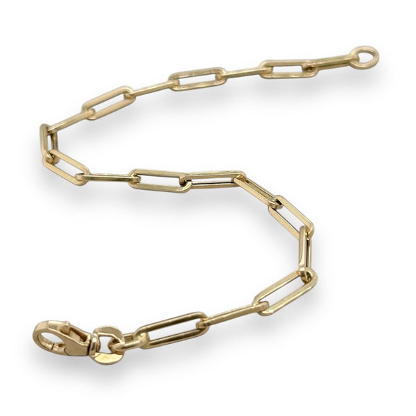 14K Y Gold 7" Paperclip Link Bracelet 2.9 - Walter Bauman Jewelers