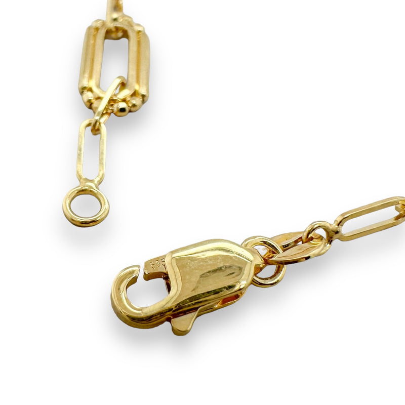 14K Y Gold 7.5" Ladies Paperclip Link Bracelet - Walter Bauman Jewelers