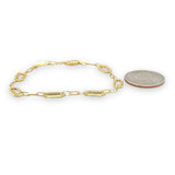 14K Y Gold 7.5" Ladies Paperclip Link Bracelet - Walter Bauman Jewelers