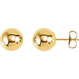 14K Y Gold 7mm Ball Earrings - Walter Bauman Jewelers