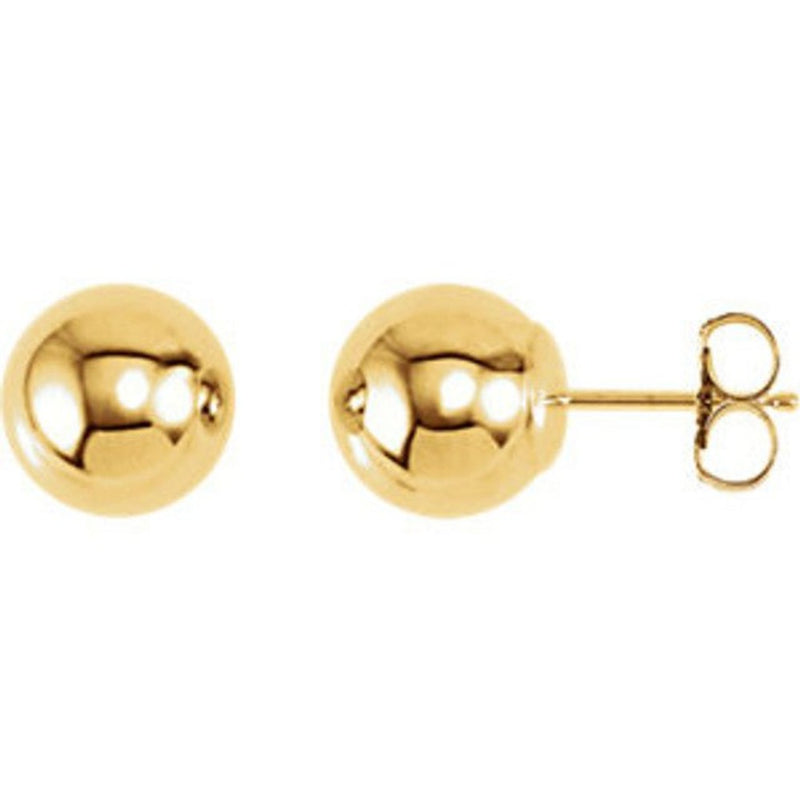 14K Y Gold 7mm Ball Earrings - Walter Bauman Jewelers