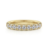 14K Y Gold .80ctw French Pave Diamond Band - Walter Bauman Jewelers