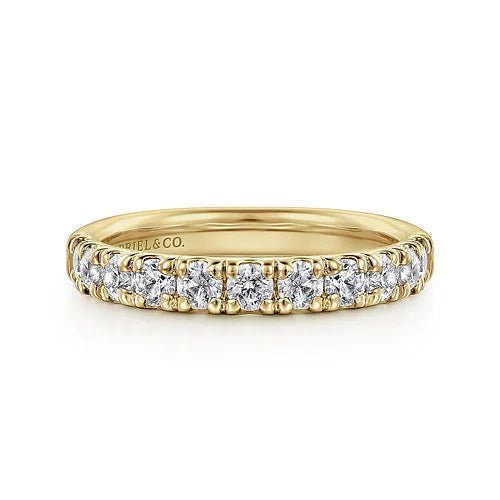 14K Y Gold .80ctw French Pave Diamond Band - Walter Bauman Jewelers