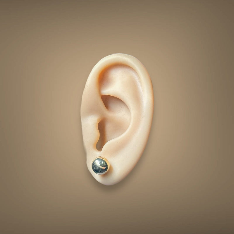 14K Y Gold 8mm Ball Earring - Walter Bauman Jewelers