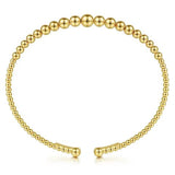 14K Y Gold Beaded Cuff Bracelet - Walter Bauman Jewelers