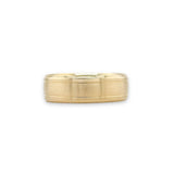 14K Y Gold Brushed Finish Wedding Band - Walter Bauman Jewelers