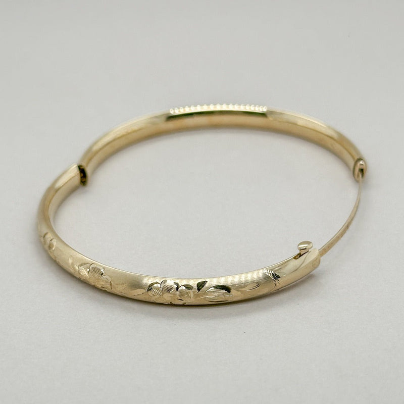 14K Y Gold Children's Bangle Bracelet - Walter Bauman Jewelers