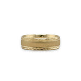 14K Y Gold Dia Cut Brushed Finish Wedding Band - Walter Bauman Jewelers