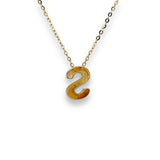 14K Y Gold initial 'S' pendant - Walter Bauman Jewelers