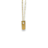 14K Y Gold initial 'W' pendant - Walter Bauman Jewelers