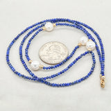 14K Y Gold Lapis Lazuli FWP Y Drop Necklace - Walter Bauman Jewelers