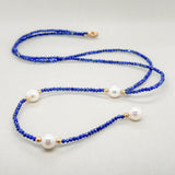 14K Y Gold Lapis Lazuli FWP Y Drop Necklace - Walter Bauman Jewelers