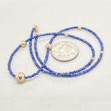 14K Y Gold Lapis Lazuli Gold Bead 18" Necklace - Walter Bauman Jewelers