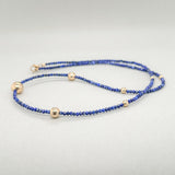 14K Y Gold Lapis Lazuli Gold Bead 18" Necklace - Walter Bauman Jewelers