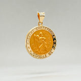 14K Y Gold Large St Christopher Medal (hollow) - Walter Bauman Jewelers