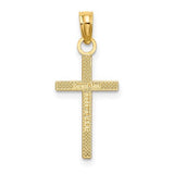 14K Y Gold Polished Small Cross - Walter Bauman Jewelers