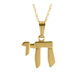 Pendentif Chai en or 14 carats Y