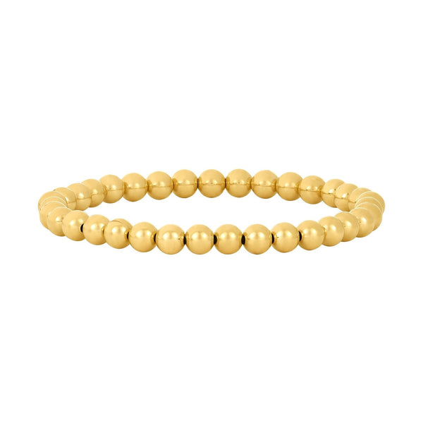 14K Yellow Gold Filled 5mm 7.00" Stretch Bead Bracelet - Walter Bauman Jewelers