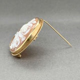 Estate 14K Y Gold Floral Cameo Pin/Pendant
