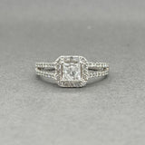 Estate 14K W Gold 1.21ctw H-J/I1-2 Diamond Eng. Ring