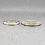 Estate 14K W Gold 2.6mm Brushed Ring