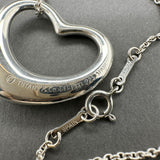 Estate Tiffany & Co. SS Peretti 27mm Open Heart Pendant