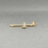 Estate 14K Y Gold 0.08ctw G-H/SI1-2 Diamond Cross Pendant