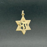 Estate 14K Y Gold Chai Star of David Pendant