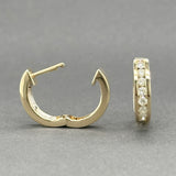 Estate 14K Y Gold 0.40ctw K-L/SI2-I1 Diamond Huggie Earrings