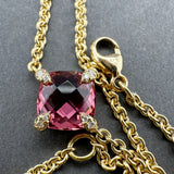 Estate David Yurman 18K Y Gold 1.91ct Tourmaline & 0.03ctw Diamond Chatelaine Bracelet