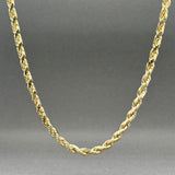 Estate 14K Y Gold 3.50mm 22” Rope Chain
