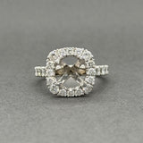 Estate Platinum 1.67ctw G-H/SI1-2 Diamond Semi-Mount Eng. Ring
