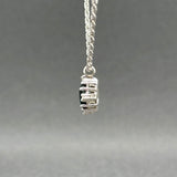 Estate 14K W Gold 0.63ct Sapphire & 0.03ctw Diamond Pendant