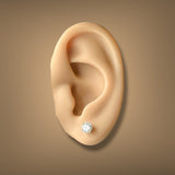 14K Y Gold 1.00ctw F/VS1 Lab-Created Diamond Basket Set Earrings