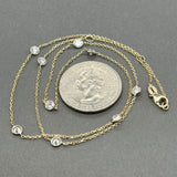 Estate 14K Y Gold 1.37ctw G-H/SI1-2 Diamond By The Yard Necklace