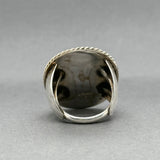 Estate SS Bear Claw, Coral, & Turquoise Ring