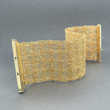 Estate 18K Y Gold Wide Woven Bracelet