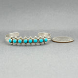 Estate SS Turquoise Cuff Bracelet