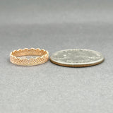 Estate 14K R Gold Filigree Ring