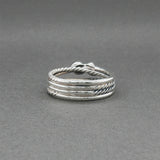 Estate David Yurman SS 0.06ctw Diamond X Crossover Ring