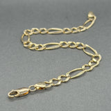 Estate 14K Y Gold 6.9mm Figaro Bracelet