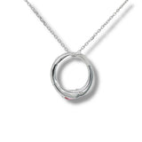 14K W Gold 0.28ctw G/SI1 Diamonds and 0.35ctw Ruby Circle Pendant