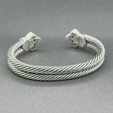 Estate David Yurman SS 18 Double Quatrefoil Cuff Bracelet