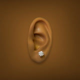 14K W Gold 2.00ctw H/SI1 Diamond Stud Earrings GIA