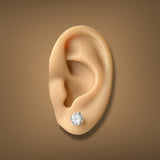 Estate 14K W Gold 2.04ct H-I/I1 Diamond Stud Earrings