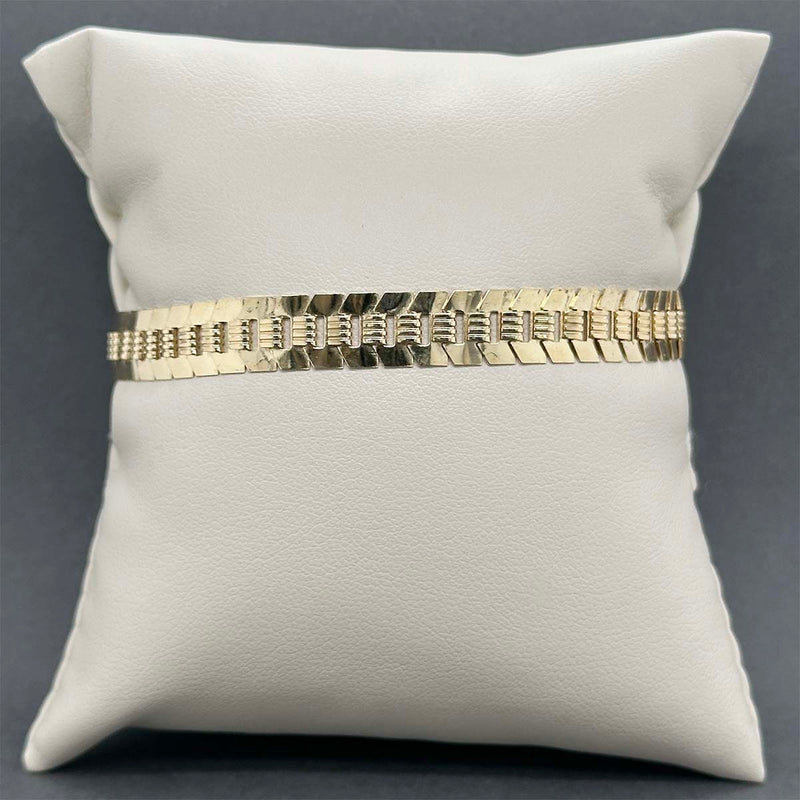 Estate 18K Y Gold Fancy Link Bracelet
