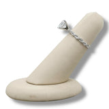 14K W Gold 0.13ctw G/SI1 Twisted Rope Design Engagement Ring Mounting